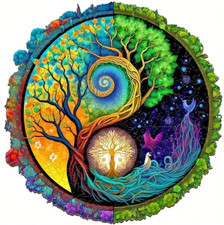 SCHEMA PUNTO CROCE 4 STAGIONI - 4 SEASONS COLOR CROSS STITCH PATTERN - PDF