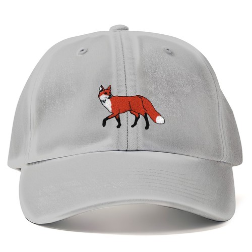 Cappello ricamato volpe