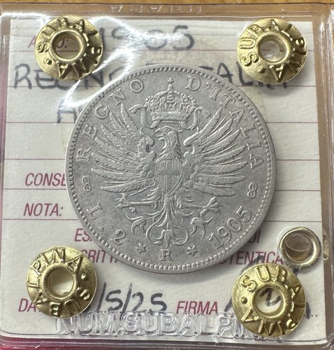 Moneta regno italia aquila - italia,