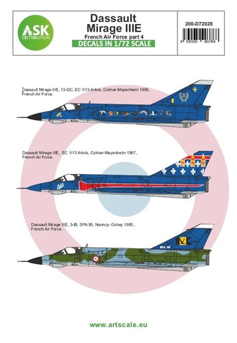 Artscale kit mirage iii - iii, e