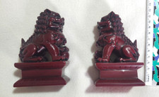? LEONI CINESI RESINA   FU Foo COPPIA CANE  LEONE DECORAZIONI ASIATICHE