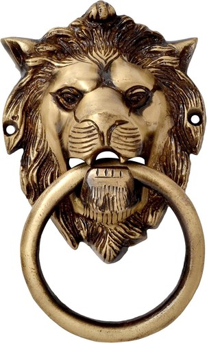 Battiporta ottone con bocca - in,