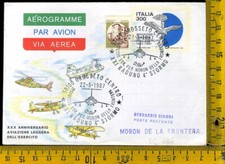 Aviazione Posta Aerea 1987 Volo Grosseto Moron Spagna 21° 4° Stormo pz 646