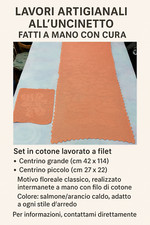 Set in cotone lavorato a filet