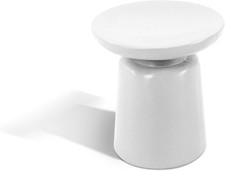 Tavolino Sgabello Basso Bianco