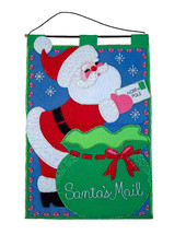 Vintage Natale Bucilla Babbo Natale Feltro Appeso da Parete Completo con Tassello