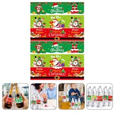  6 adesivi per etichette per bottiglie, adesivi per vino di Natale, etichette