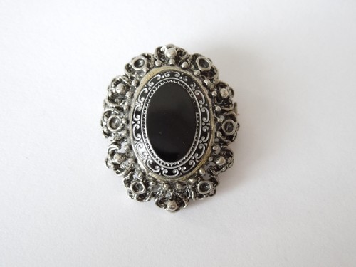 Brosche vintage argentato - brosche,