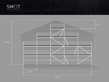 10x15m gable wall scaff 74