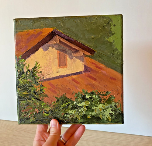 Quadro moderno dipinto mano - a,