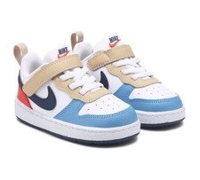 Nike Court Borough Low Recraft da bambino bianco blu rosso (DV5458 124)