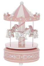 GIOSTRINA CARILLON CAVALLI  BIMBA ROSA IN ACRILICO E ARGENTO BAGUTTA G 204 RO