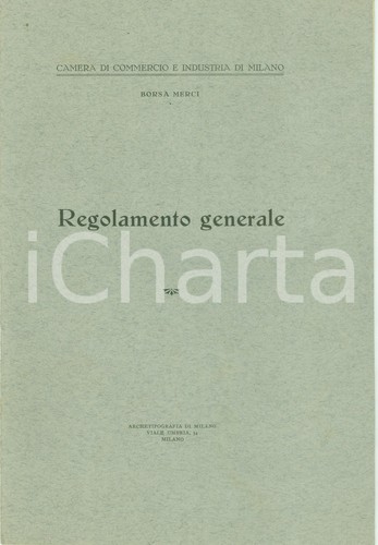 1926 milano regolamento - 1926,