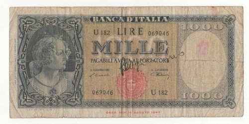 1000 lire italia ornata - 1000, di