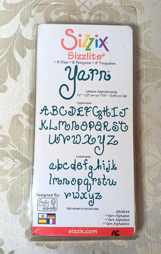 Sizzix sizzlits filato - sizzlits, lettera