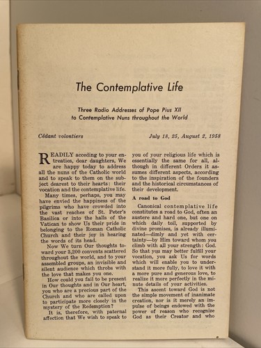 Contemplative life three - contemplative, life:
