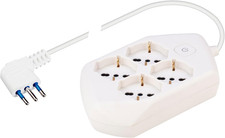 - PP2504XL Presa Multipla Quadrata Con 4 Prese P40 Pluristandard - Ciabatta Mult