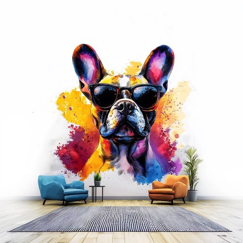 Adesivo parete bulldog - parete,