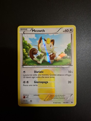 Meowth holo 102 101 - meowth, 102/101