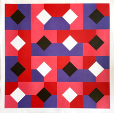 Bruno Munari "Curve di Peano" Litografia originale 1994 cm.70x70 autenticata