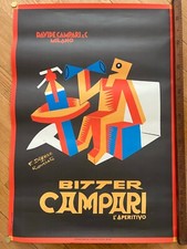 MANIFESTO DEPERO BITTER CAMPARI 2ª EDIZIONE ORIGINALE - Advertising affiche
