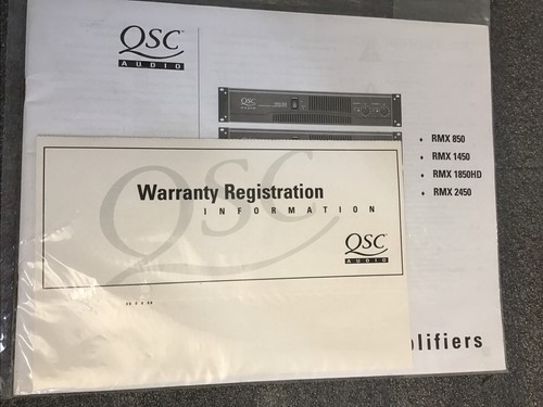 Qsc audio rmx series - qsc,