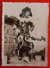 PHOTO  CARNEVALE SERAVEZZA BAMBINO VESTITO DA ARLECCHINO 1930 - 40 C. ( F 25 )