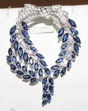Spilla donna zaffiro blu 2,40
