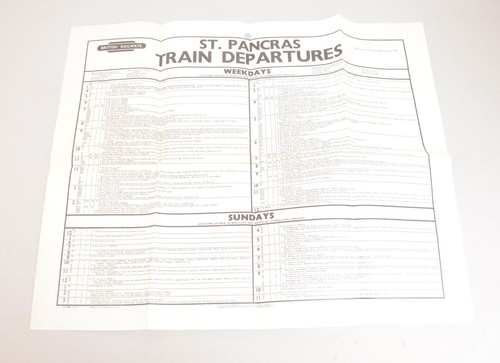 Railway timetable poster - timetable, br