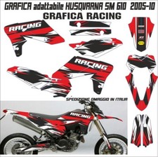 HUSQVARNA sm 610 2005-2010  kit adesivi stickers in kristal Grafica RACING