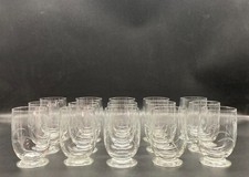 15 Bicchieri Acqua Multiuso 1930er Anni Art Deco Ogni 10,4 CM Alta Erba Macinare