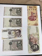 Lotto banconote  Tutte Fds Tranne 100000 Lire Caravaggio E 100 Pesos Messicani