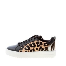 MICHAEL KORS scarpe donna Sneaker Emmett in pelle nero e leopardato