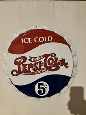 Insegna Pepsi Tappo Bottone  Vintage