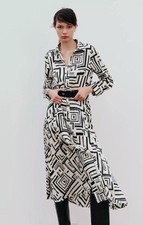 Abito midi donna Zara in raso