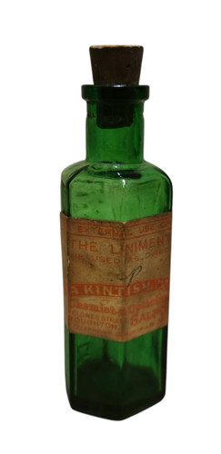 Antique green glass - antique, chemist's