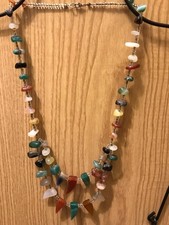 Collana pietre dure vintage multicolore