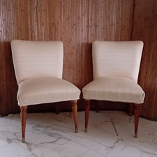 Coppia di sedie da cocktail italiane moderne metà secolo stile bufa epoca