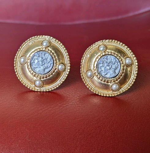 Orecchini vintage tono oro - orecchini, e