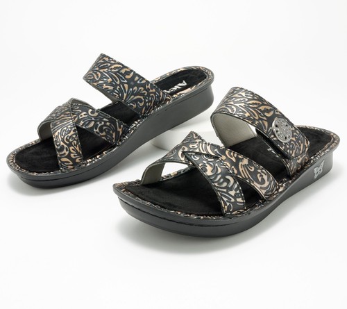 Sandali slide alegria - in, pelle