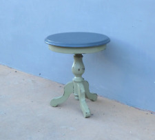 Tavolino d'appoggio tondo bicolore laccato Shabby Chic, H 44,5 cm!