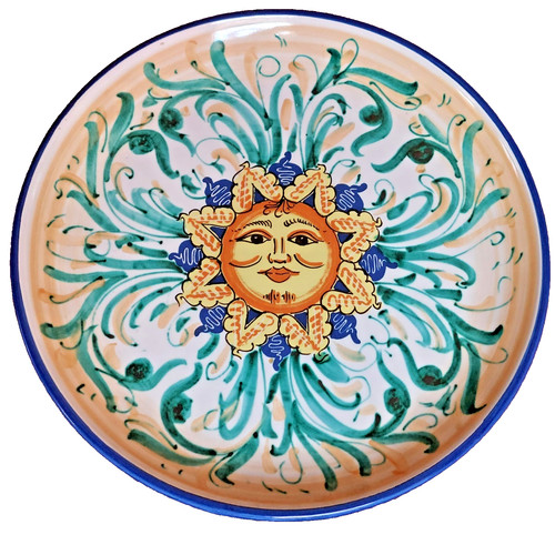 Piatto ceramica sole - in,