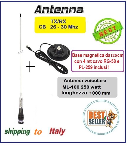 Antenna ml100 250 watt - cb,