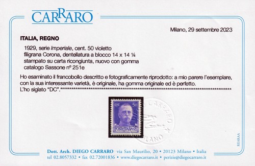 Regno 1929 imperiale - imperiale, cent.50