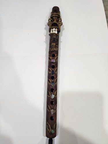 Flauto legno intagliato a - flauto,