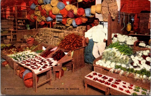 Cartolina lino mercato in - lino,