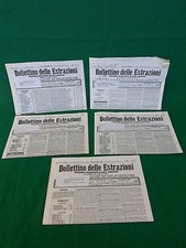 LOTTO DI 5 BOLLETTINO DELLE ESTRAZIONI 1985/1986/1987 BANCA COMMERCIALE. N° N05