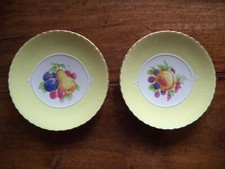 Galvani Pordenone anni '30 coppia di piatti in ceramica pottery fayence 19,5cm  