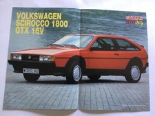 (An6) auto VOLKSWAGEN SCIROCCO 1800 GTX 16V manifesto allegato Skorpio (1986)