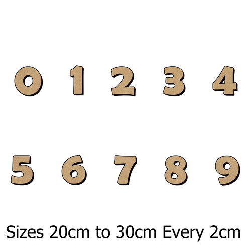 Numeri mdf 22cm - 22cm,